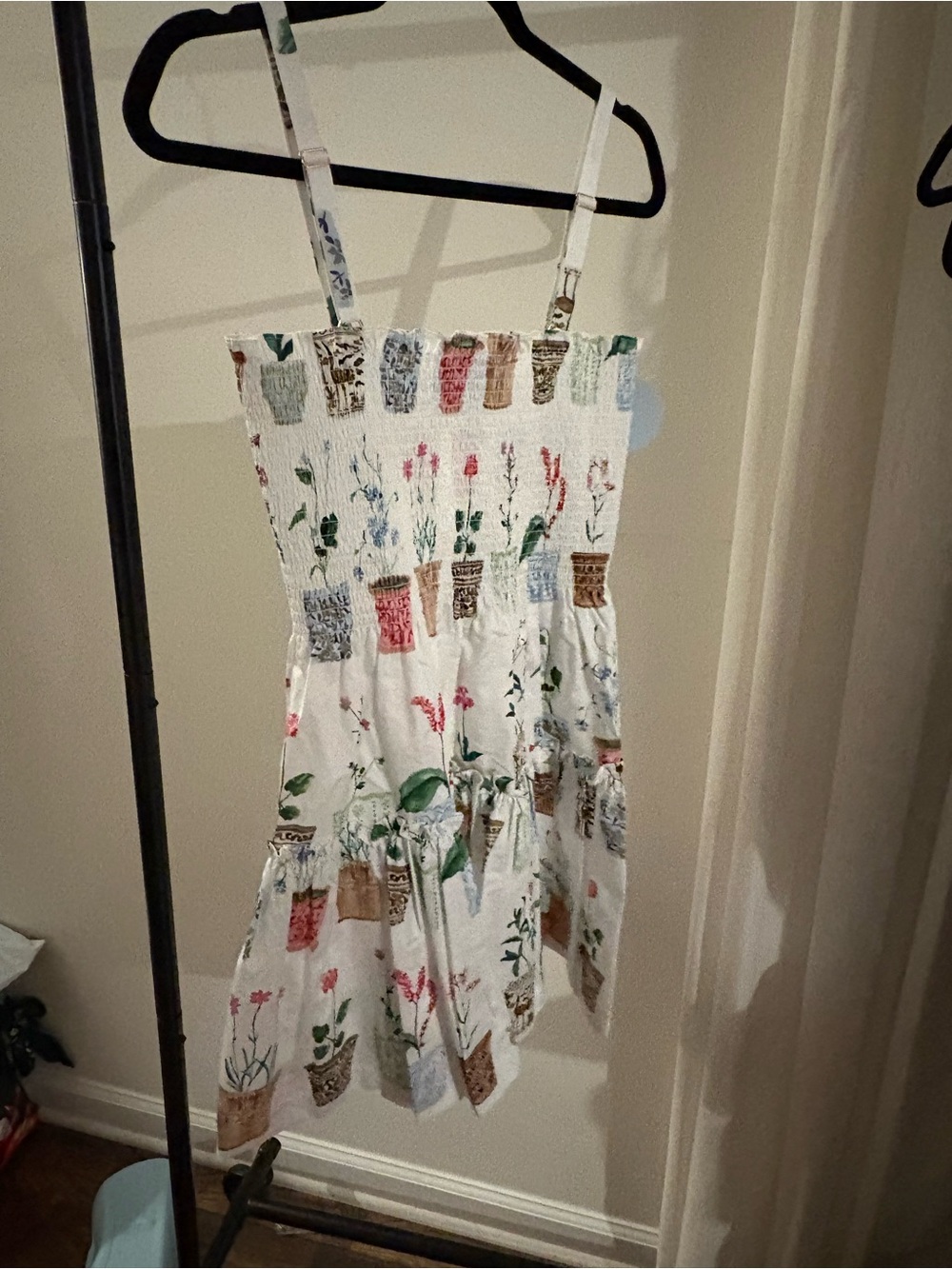 Hill House mini dress with flower pots